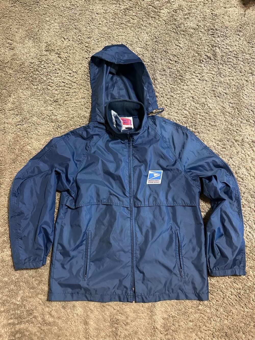 Vintage USPS mailman “triple blue” windbreaker 90s size large